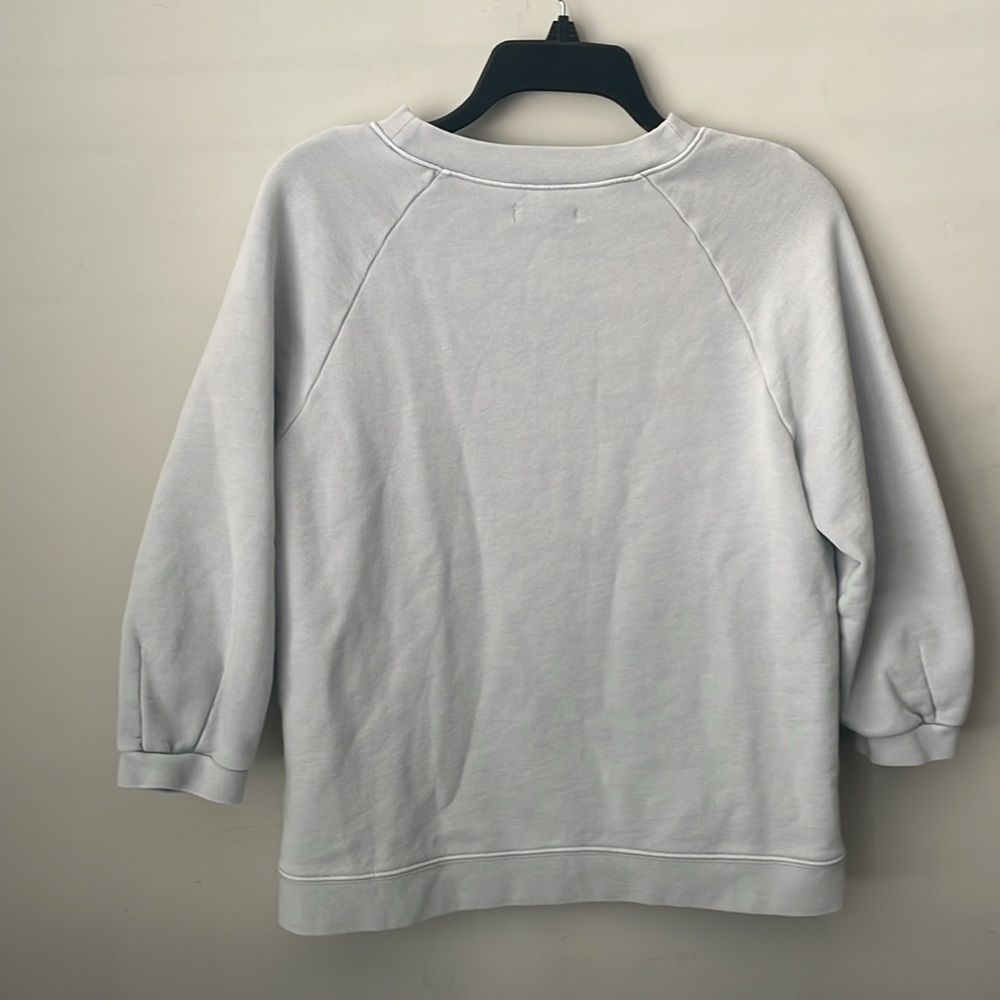 Madewell Soft Gray Cloudberry Pullover Sweatshirt… - image 2